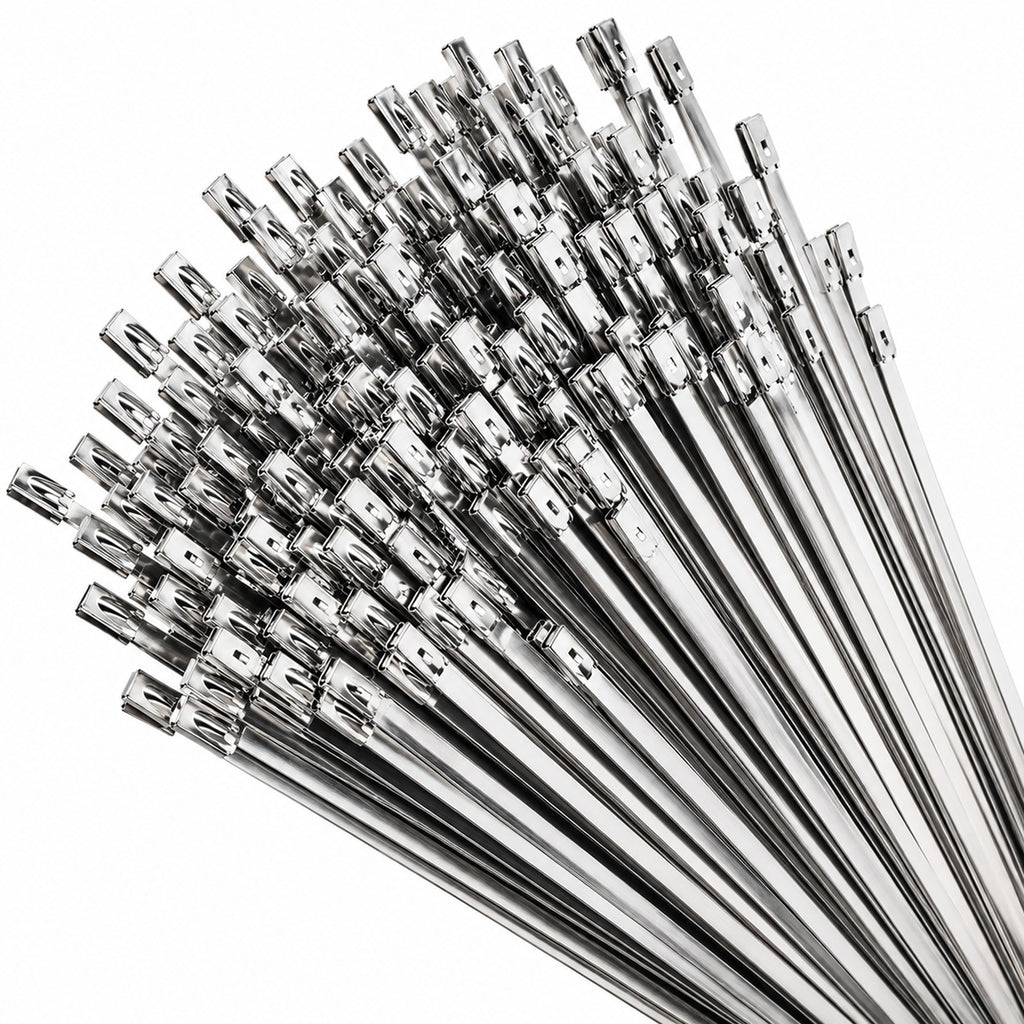 DAFONSO 200-pack 11.8-inch 304 stainless steel cable ties, product photo